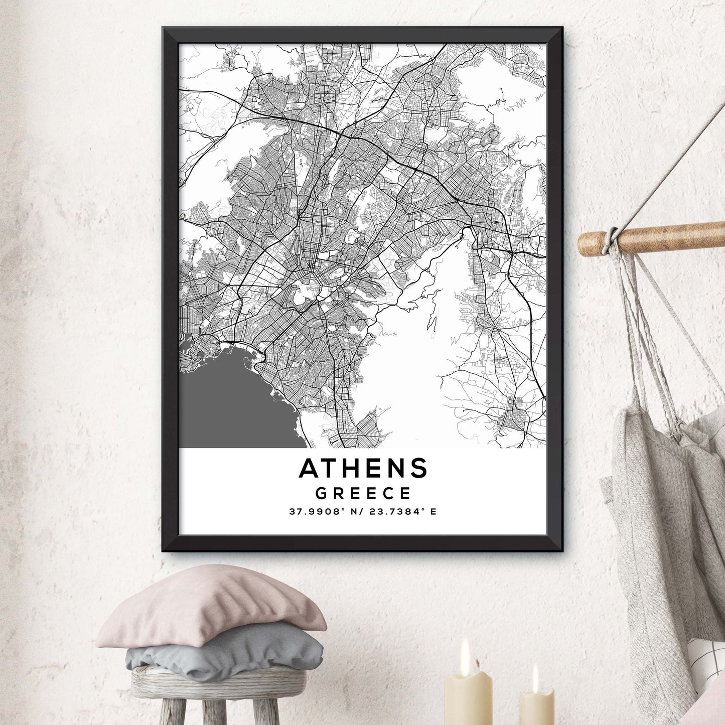 Athens, Greece Map Print