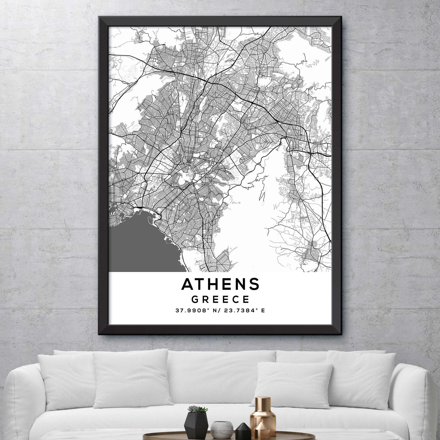 Athens, Greece Map Print