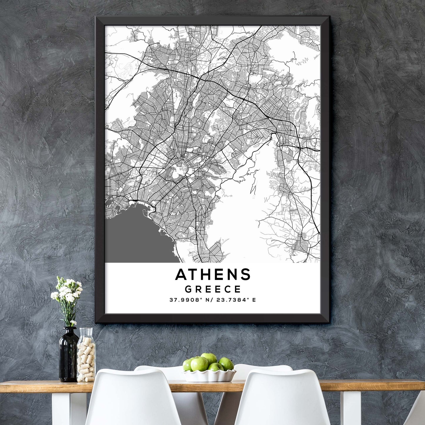 Athens, Greece Map Print