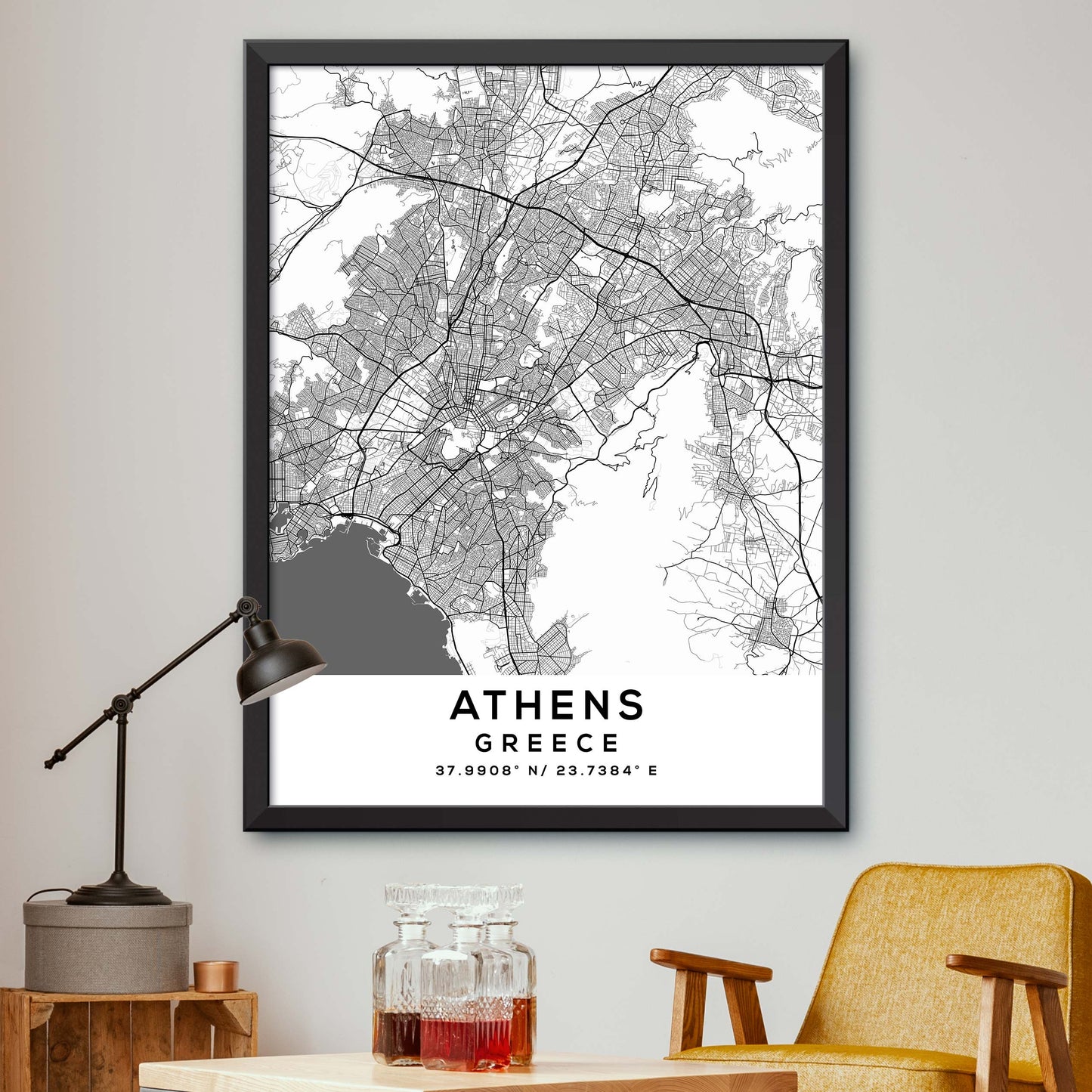 Athens, Greece Map Print