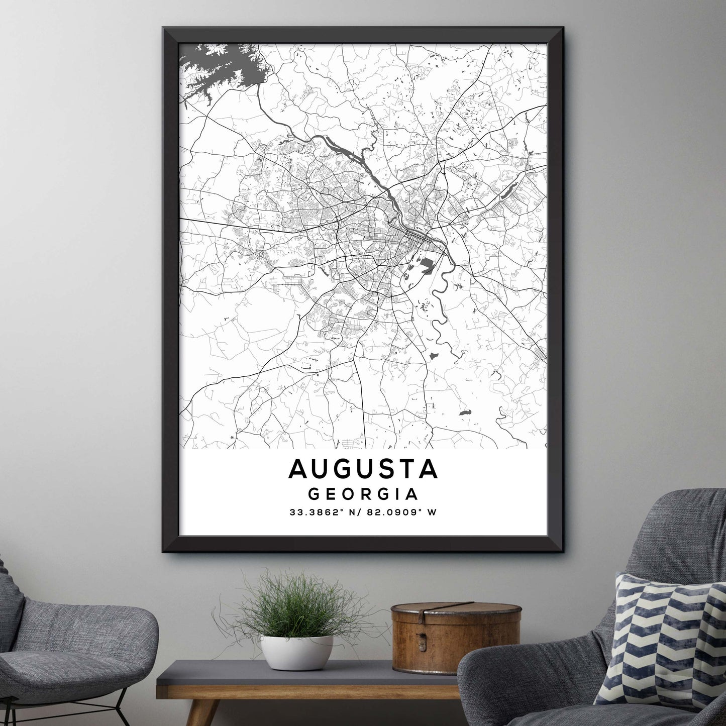 Augusta, Georgia Map Print