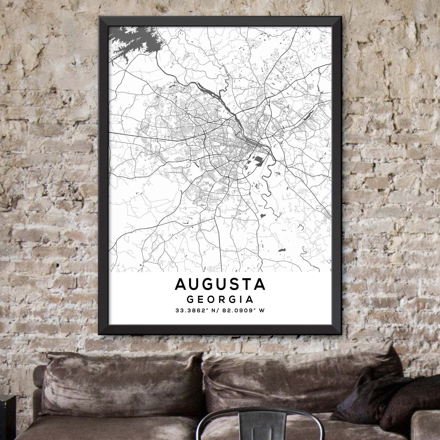 Augusta, Georgia Map Print