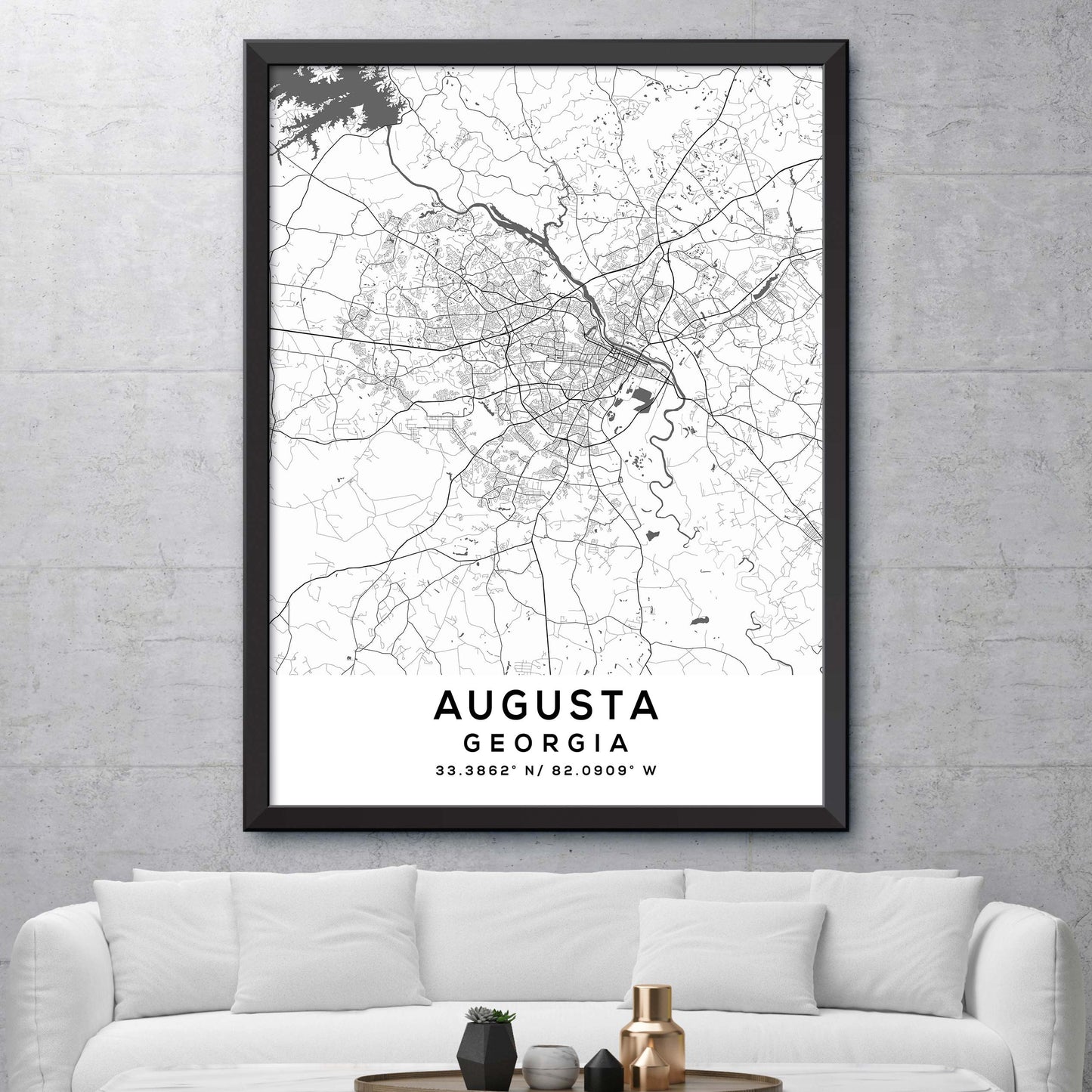 Augusta, Georgia Map Print