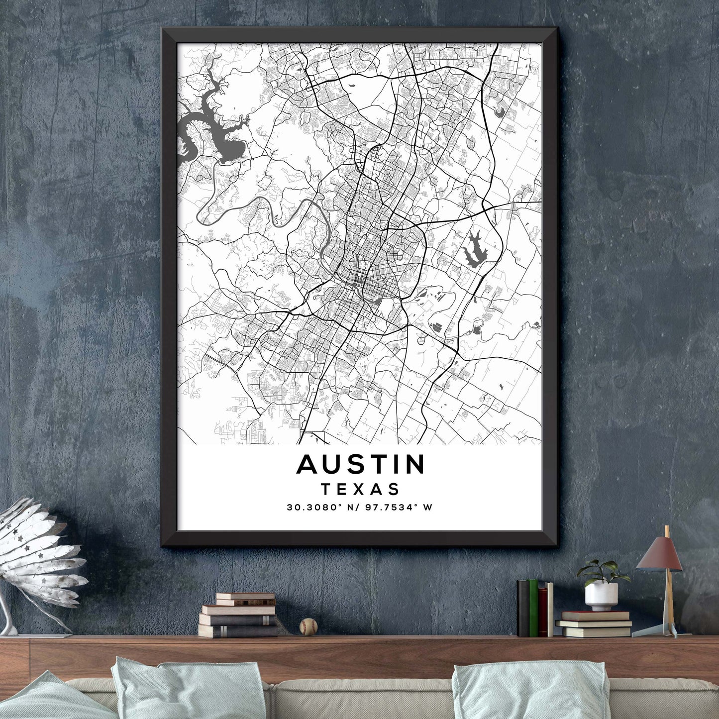 Austin, Texas Map Print