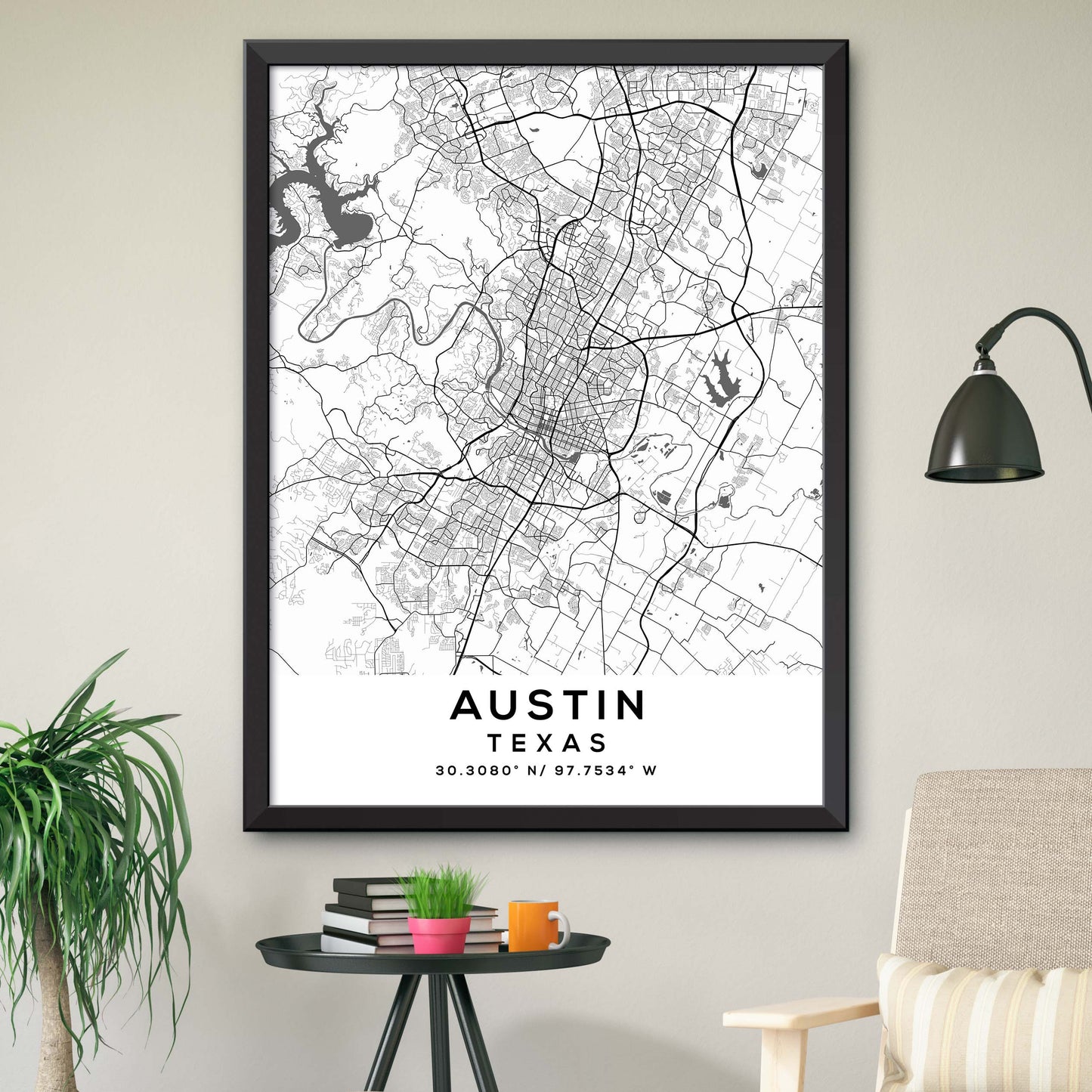 Austin, Texas Map Print