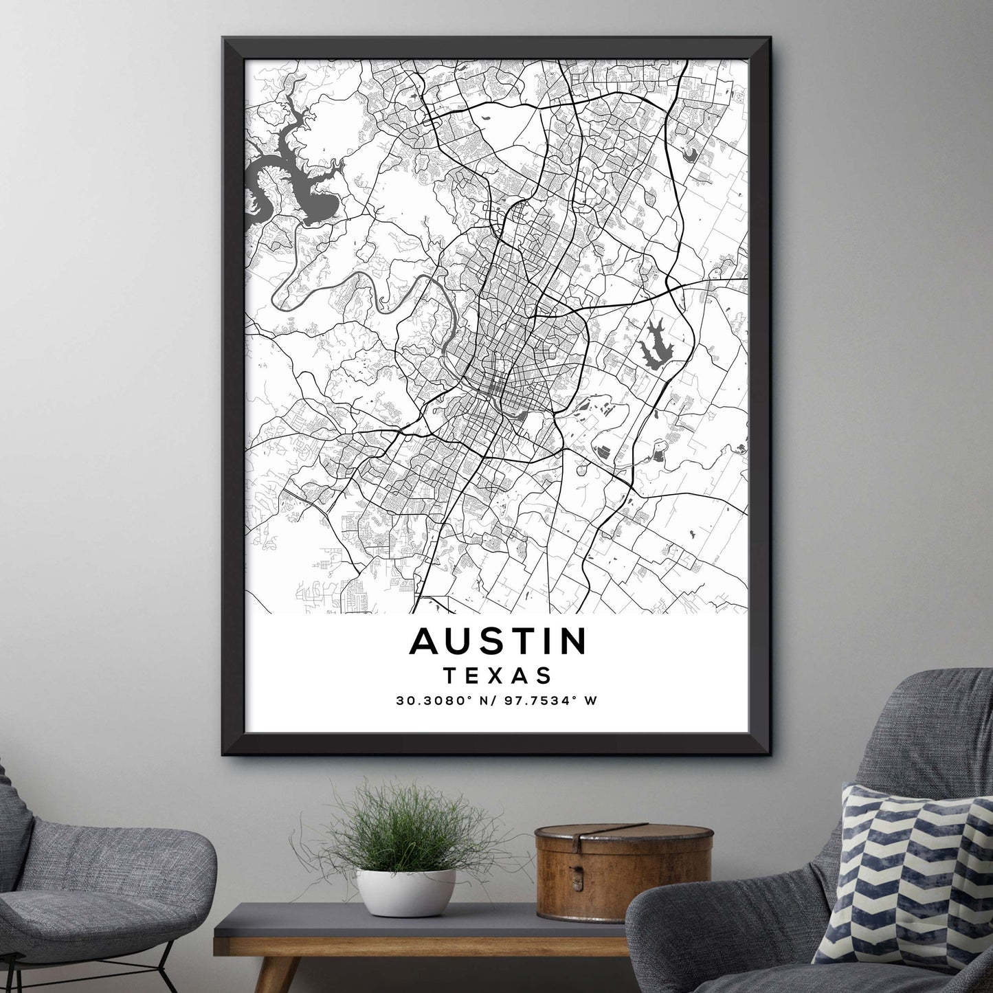 Austin, Texas Map Print