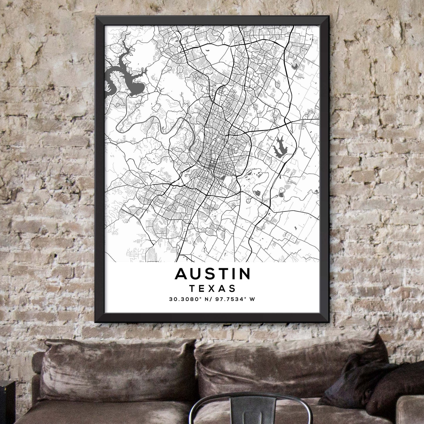 Austin, Texas Map Print