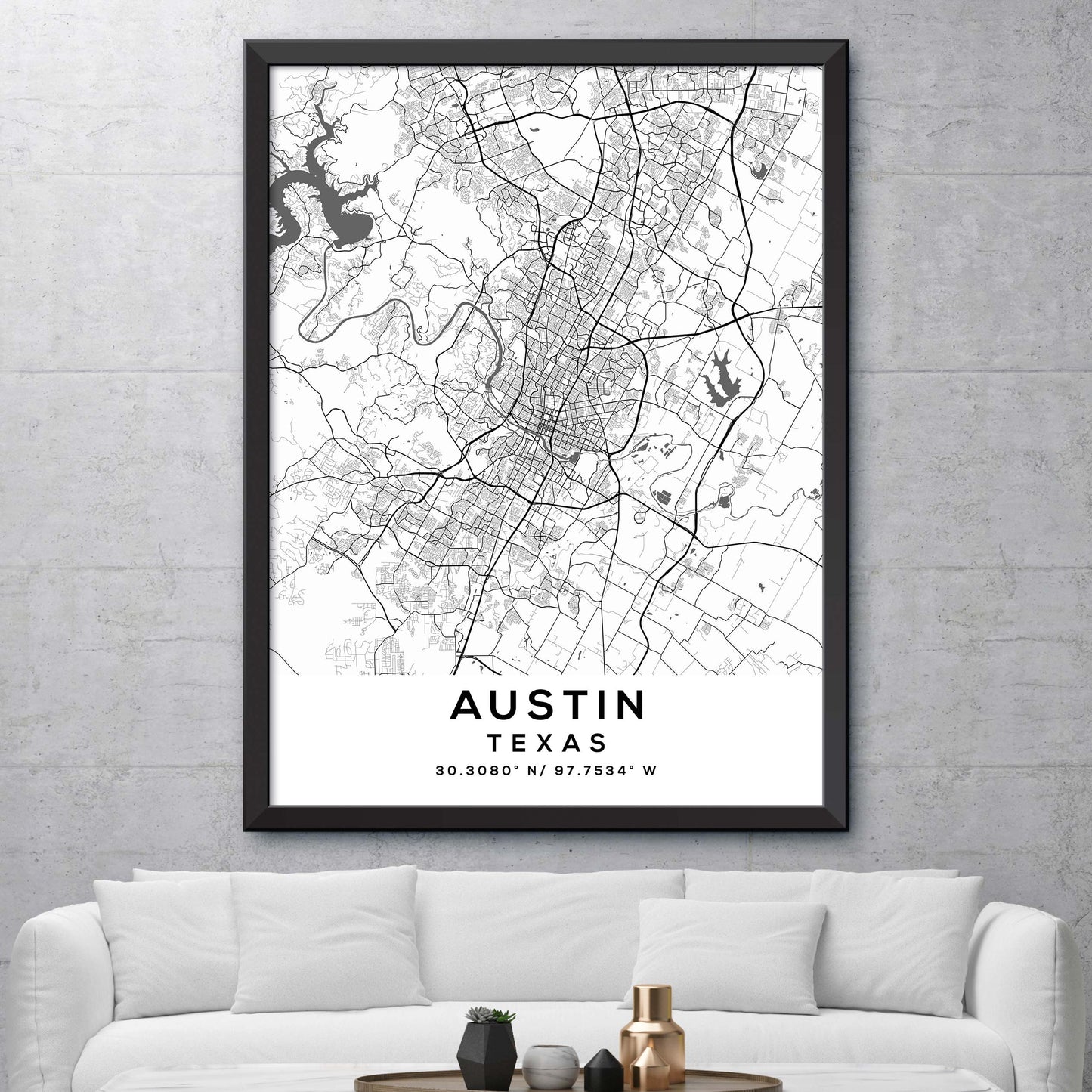 Austin, Texas Map Print