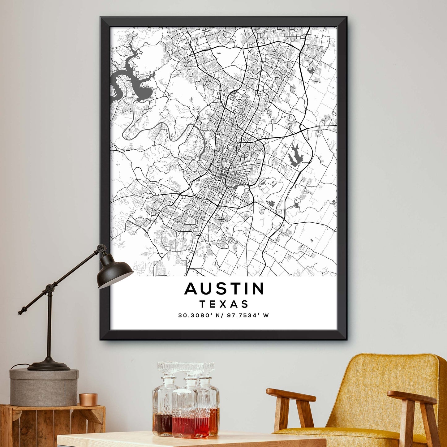 Austin, Texas Map Print