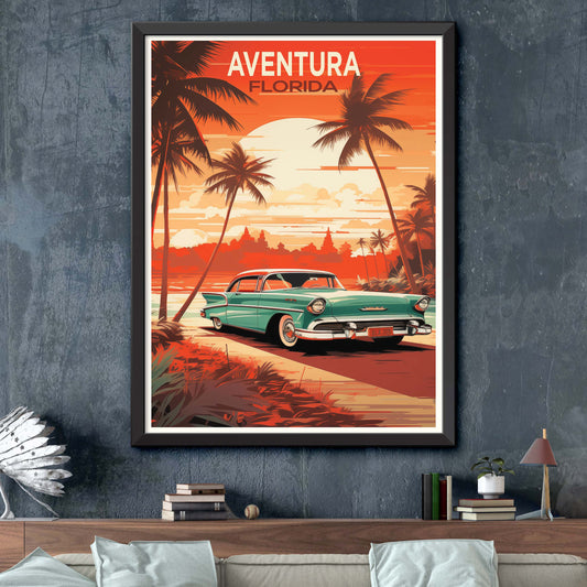 Aventura, Florida Illustration Poster