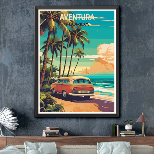 Aventura Florida Poster - Aventura Florida - Illustration Print