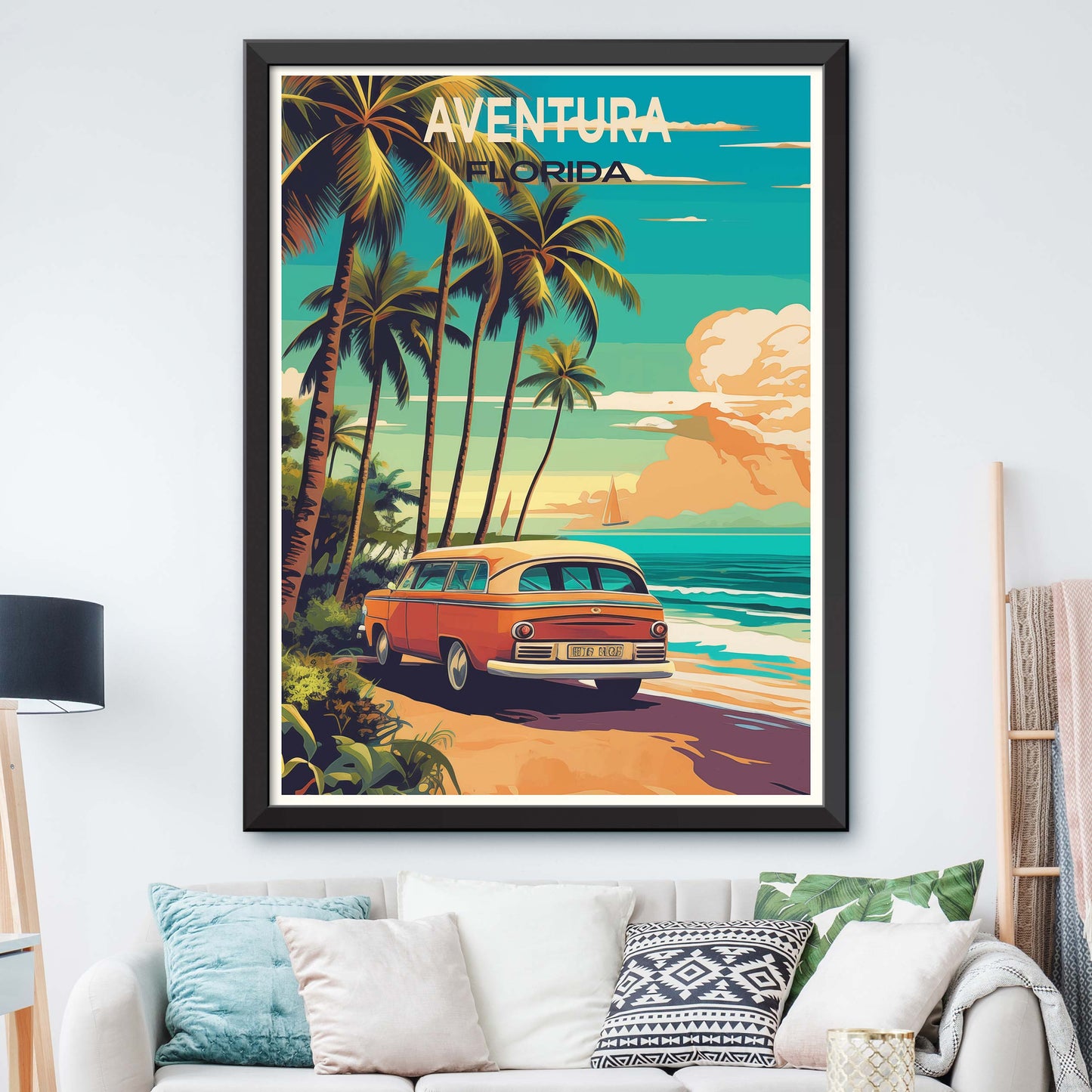 Aventura Florida Poster - Aventura Florida - Illustration Print