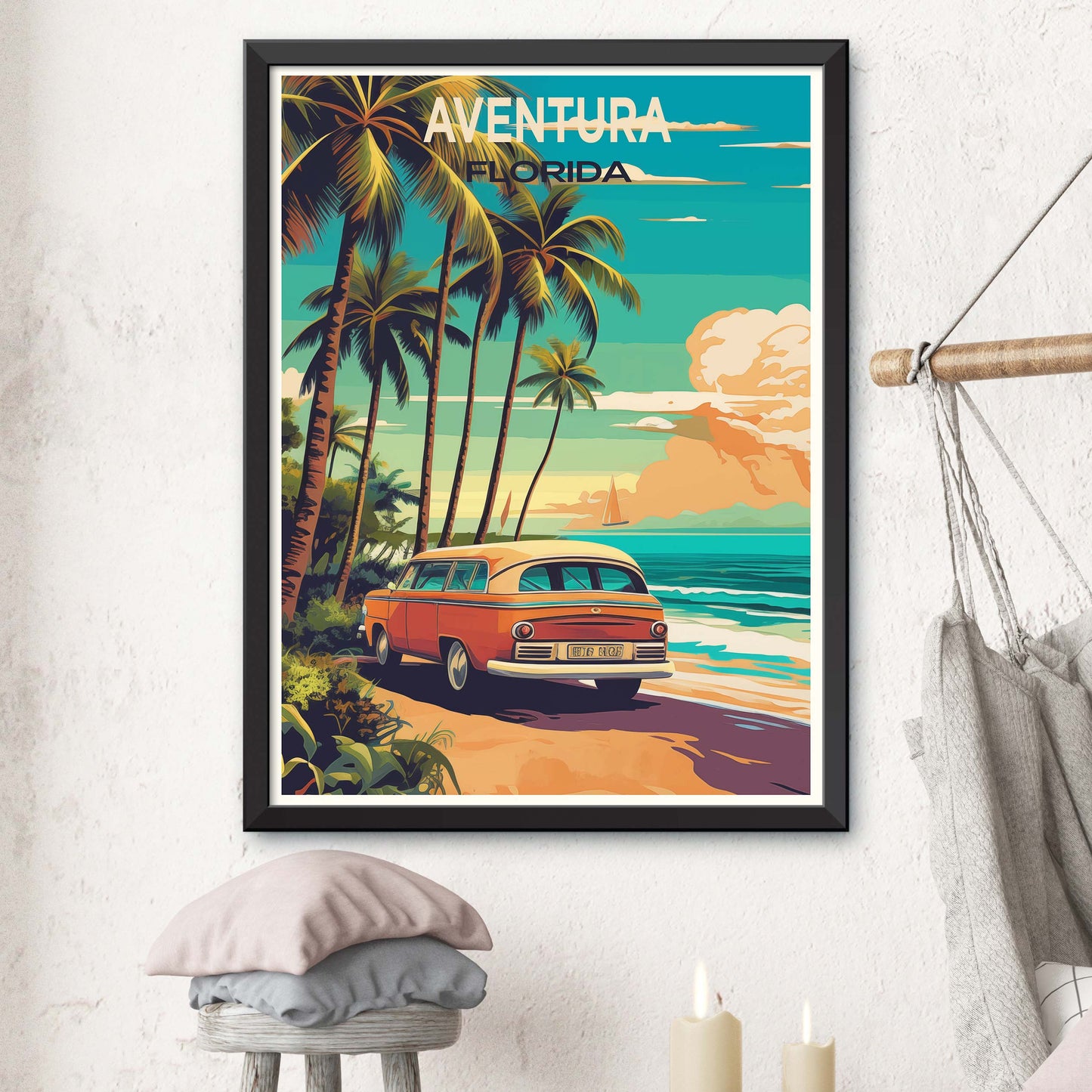 Aventura Florida Poster - Aventura Florida - Illustration Print