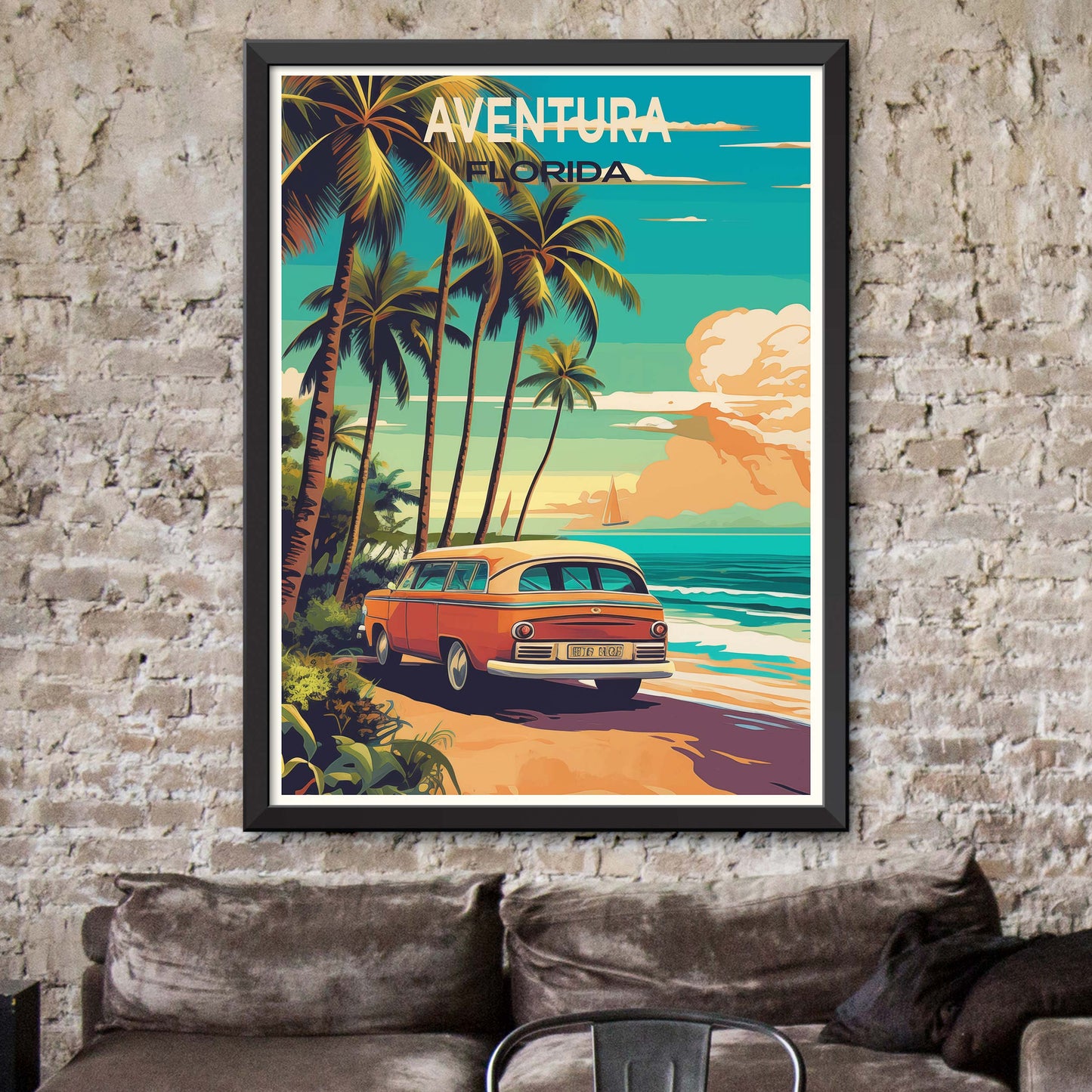 Aventura Florida Poster - Aventura Florida - Illustration Print