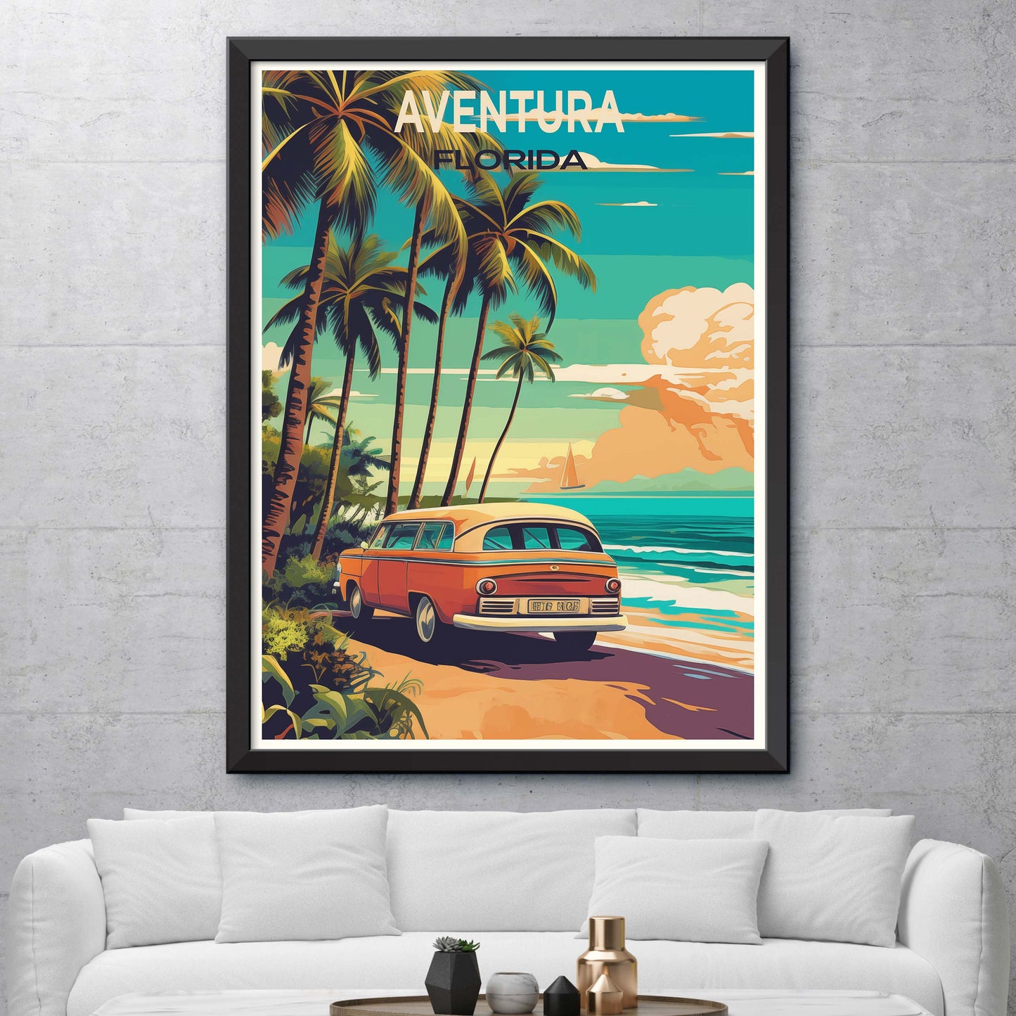 Aventura Florida Poster - Aventura Florida - Illustration Print