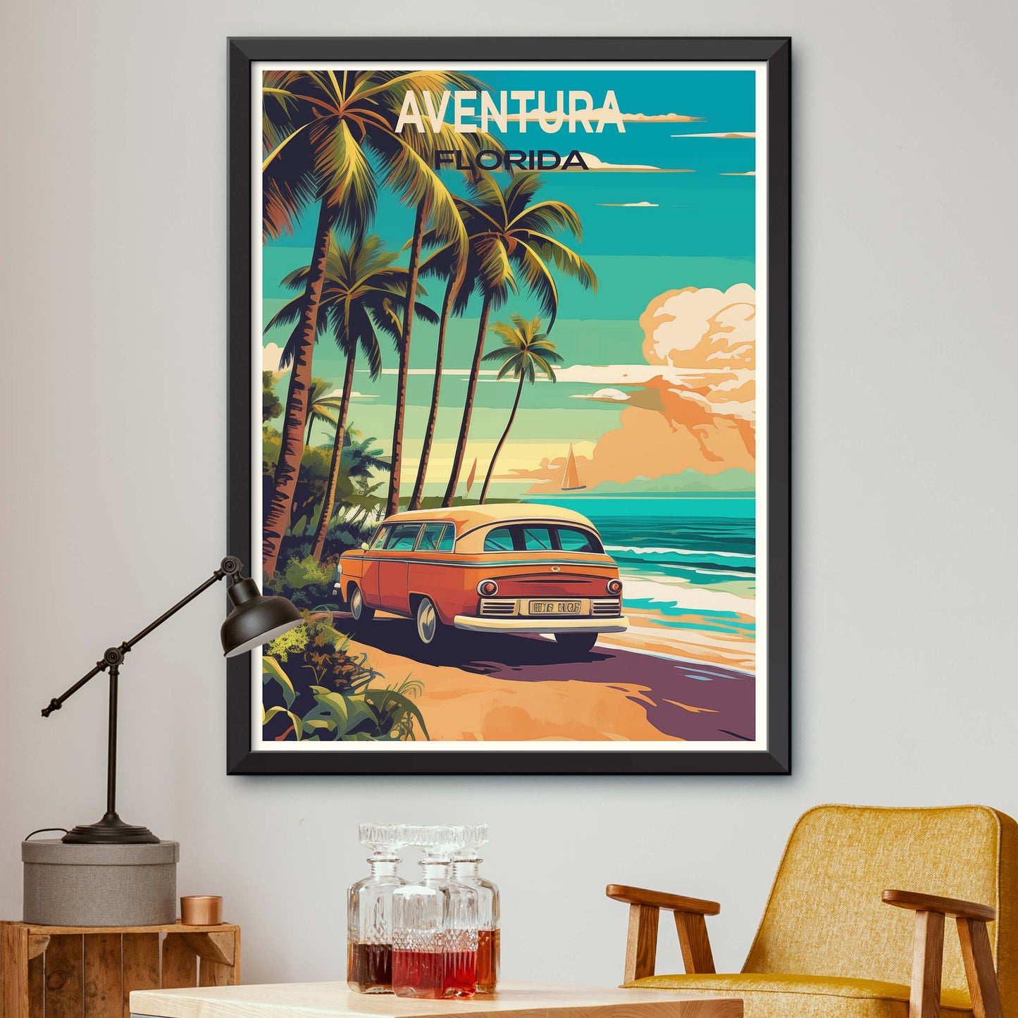 Aventura Florida Poster - Aventura Florida - Illustration Print