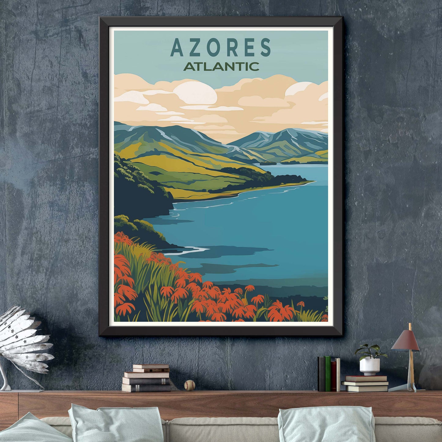 Travel Poster of Azores, Atlantic Ocean