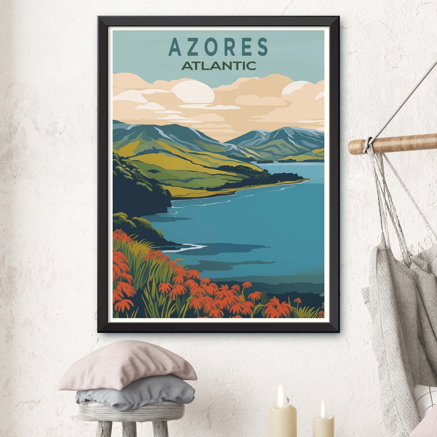 Travel Poster of Azores, Atlantic Ocean