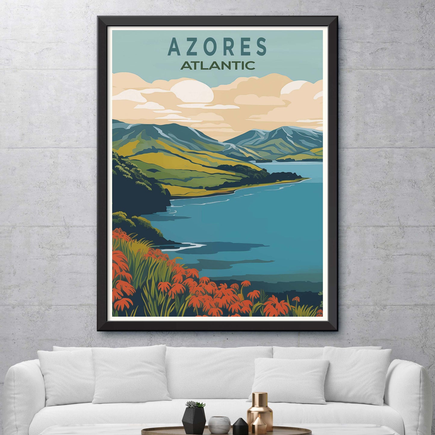 Travel Poster of Azores, Atlantic Ocean