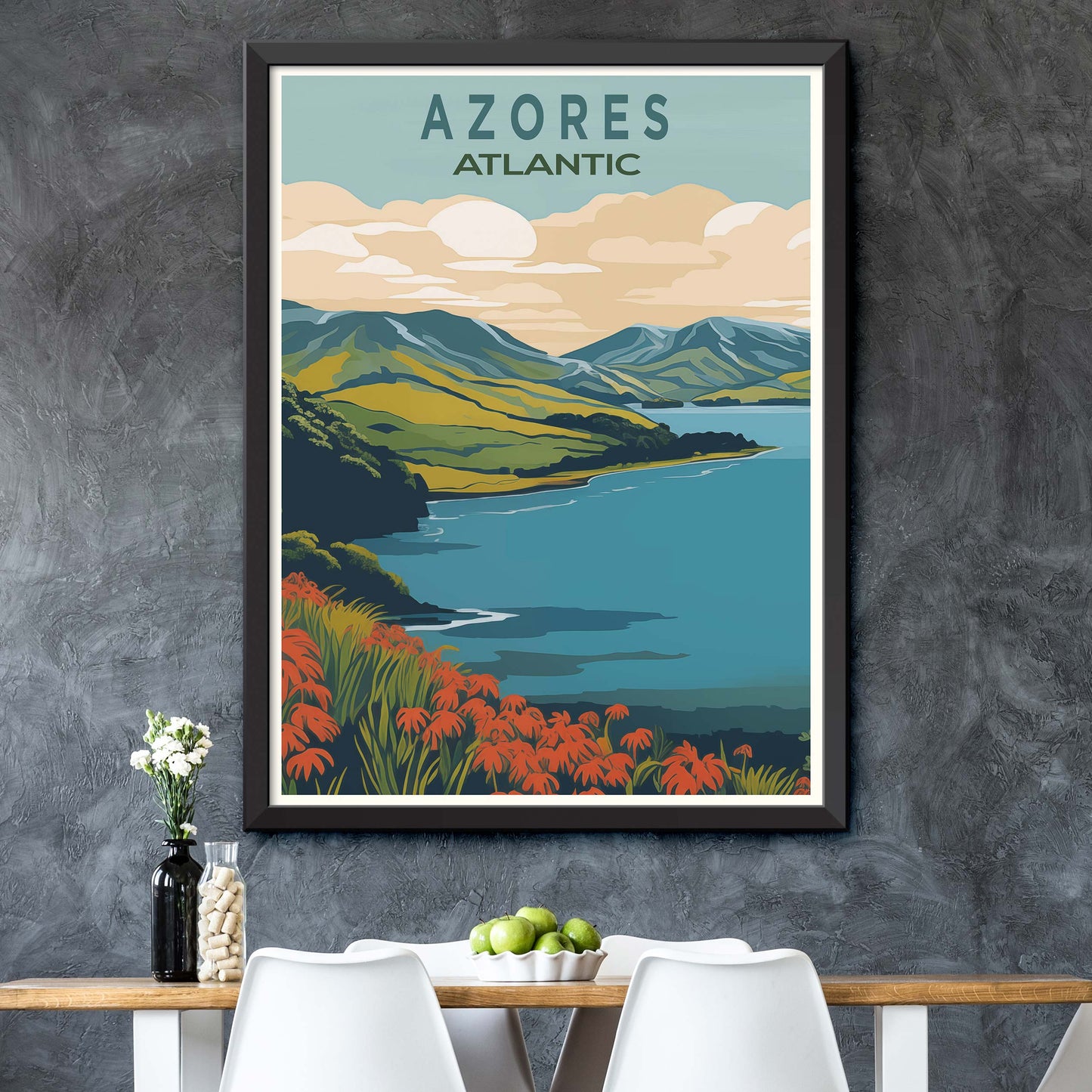 Travel Poster of Azores, Atlantic Ocean