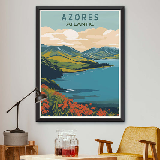 Travel Poster of Azores, Atlantic Ocean