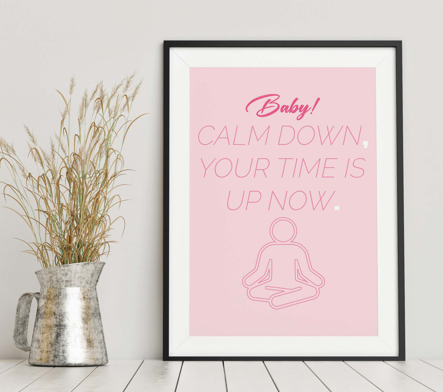 Pink Baby Calm Down Print