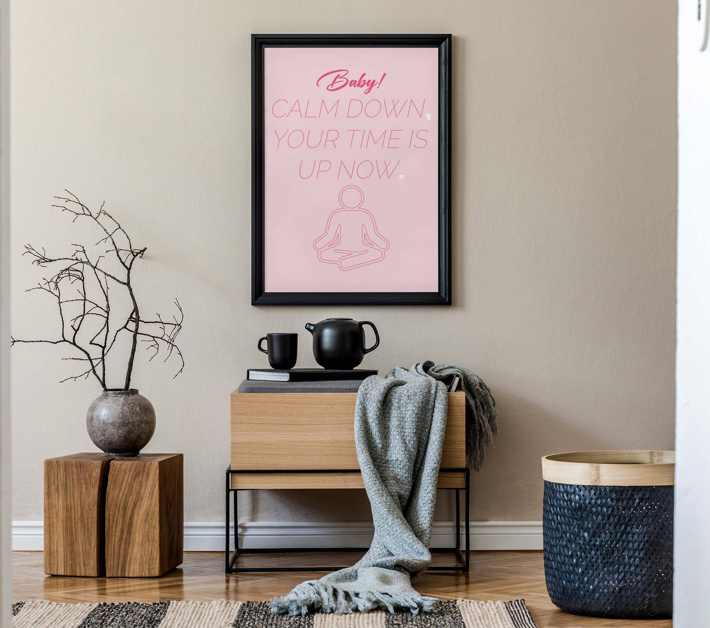 Pink Baby Calm Down Print