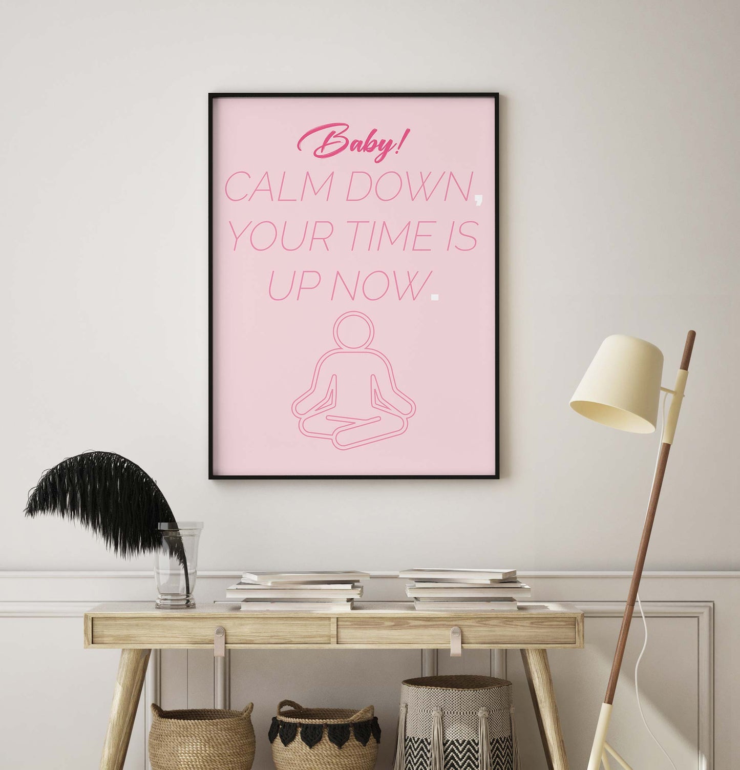 Pink Baby Calm Down Print