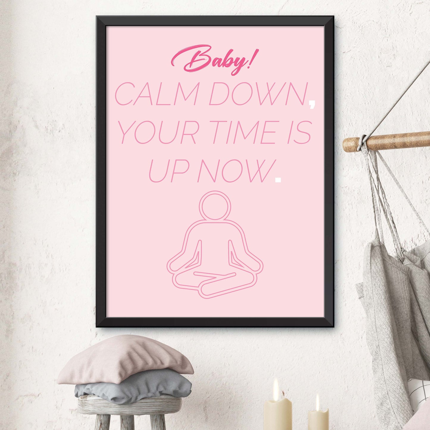 Pink Baby Calm Down Print