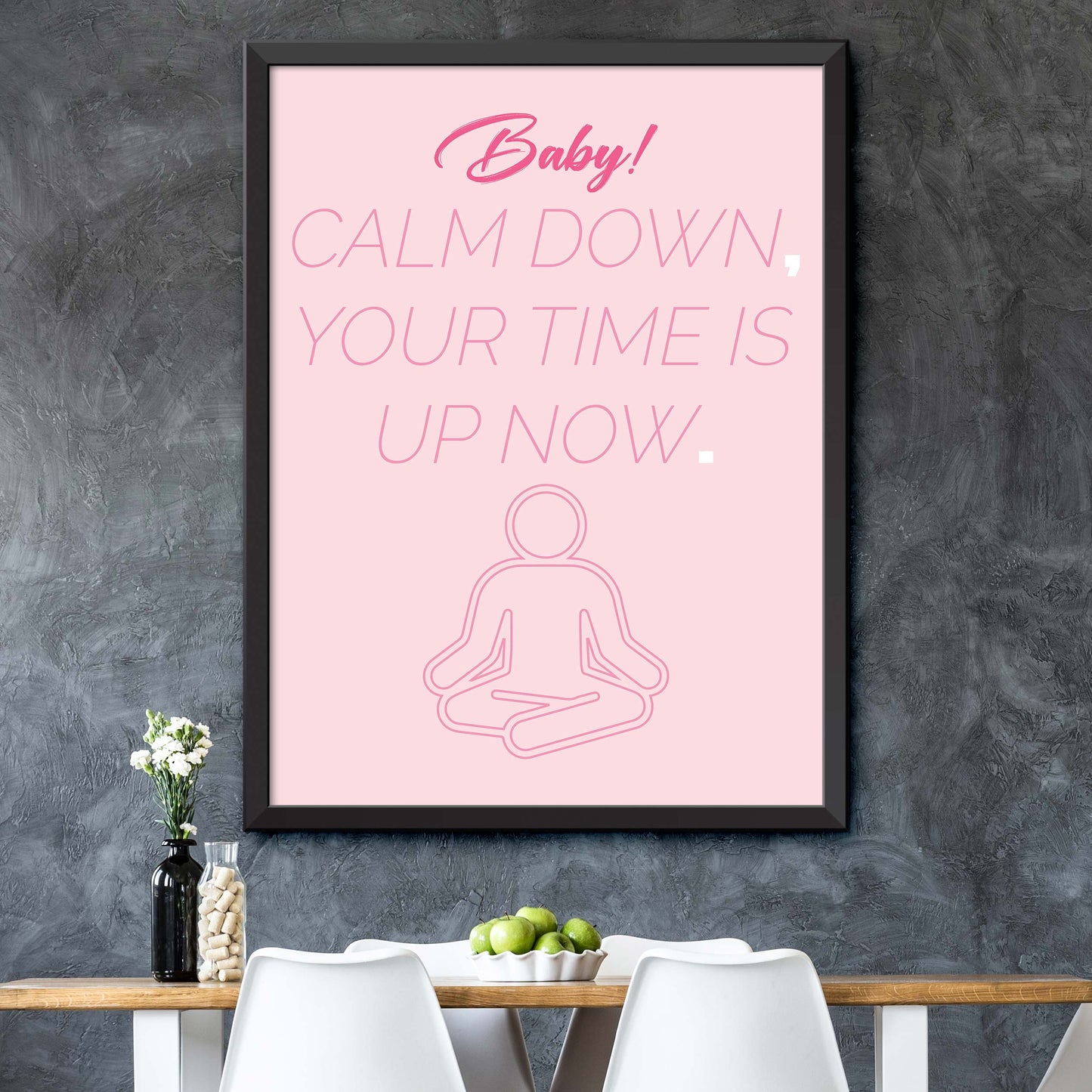 Pink Baby Calm Down Print