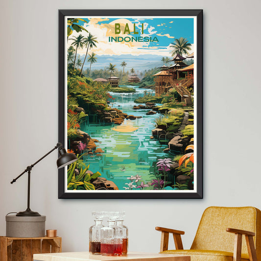 Bali, Indonesia Travel Poster