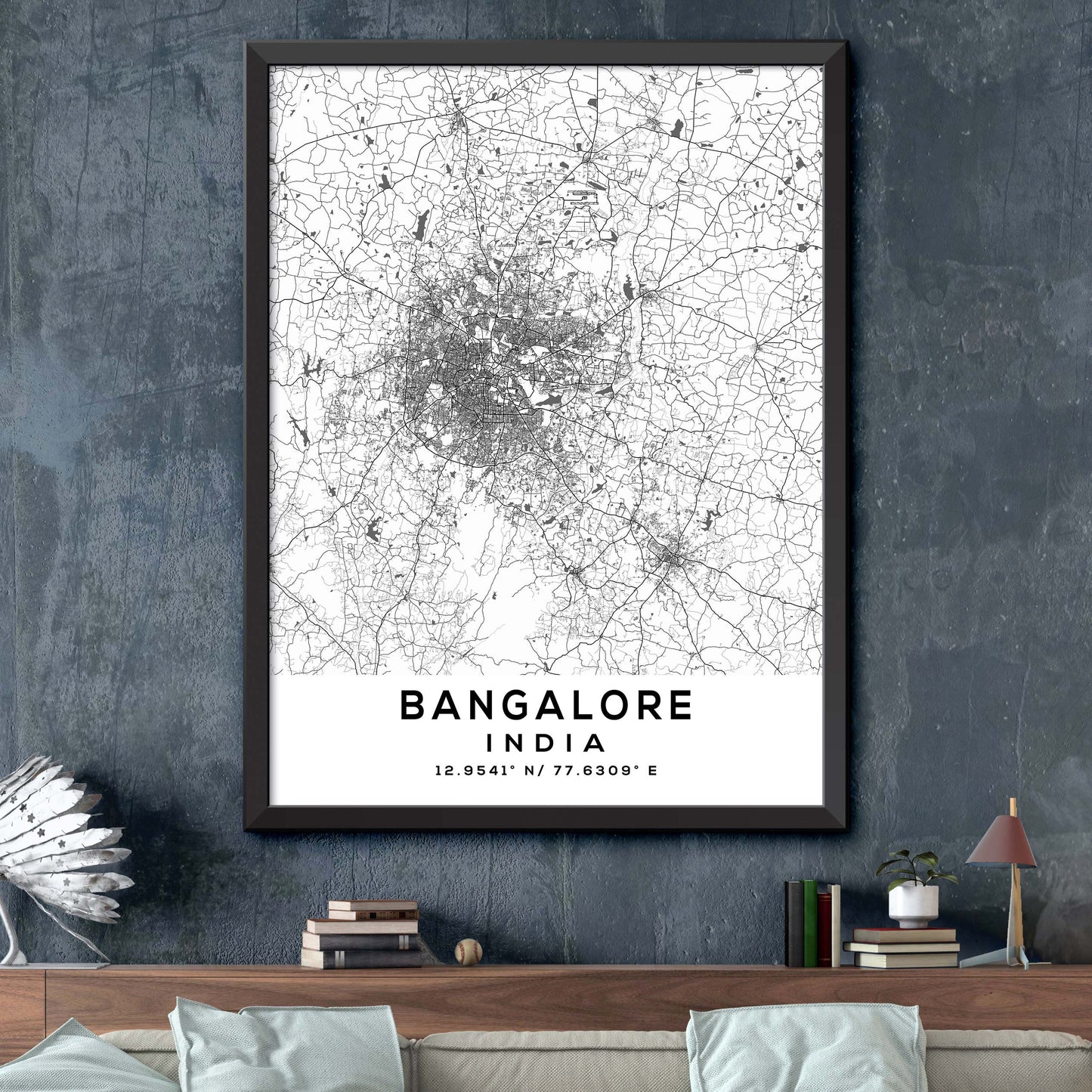 Bangalore, India Map Print