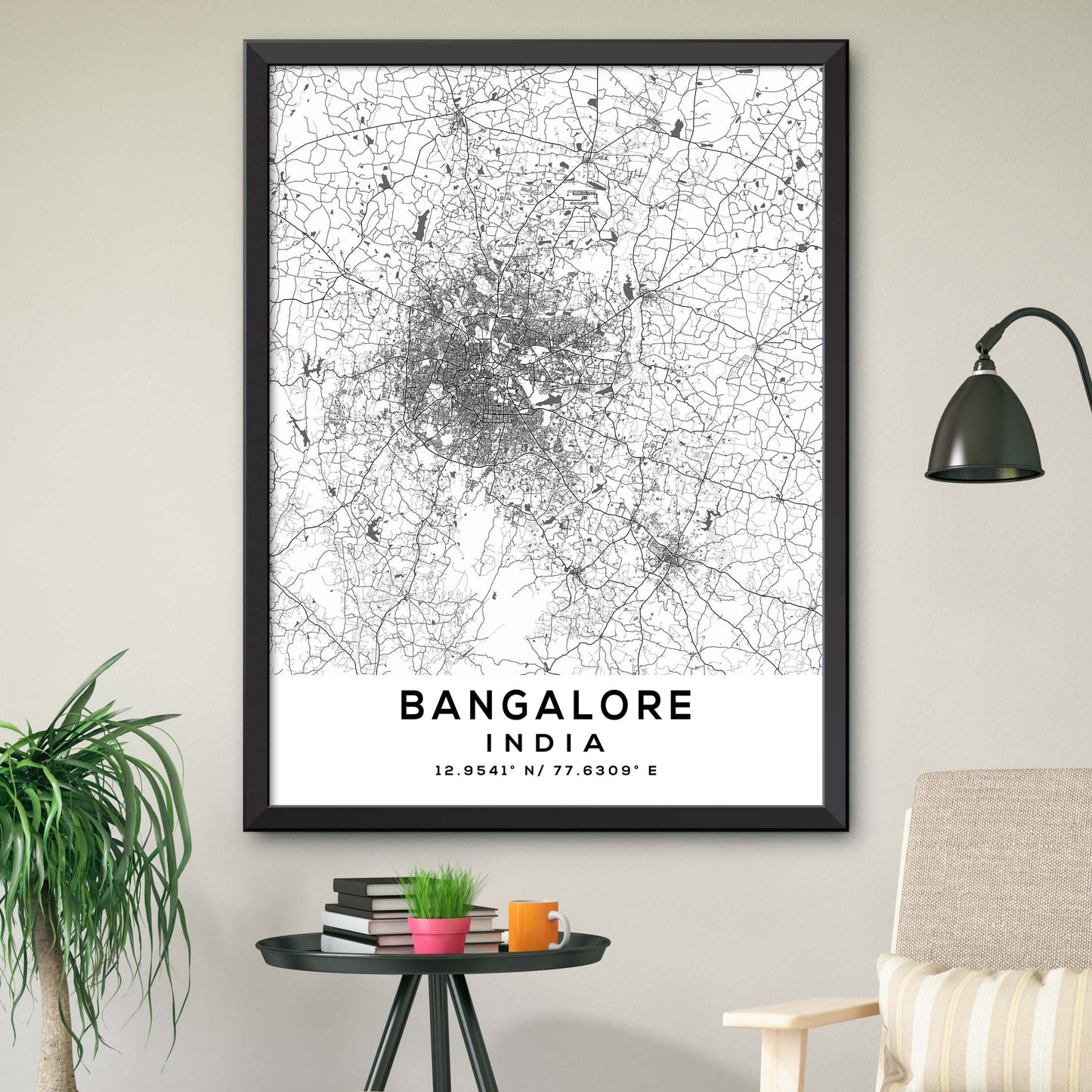 Bangalore, India Map Print