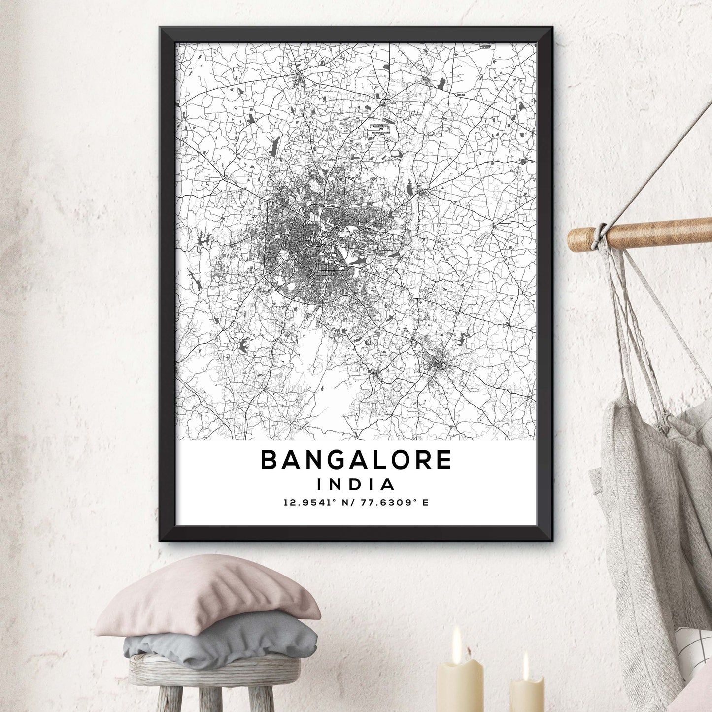 Bangalore, India Map Print