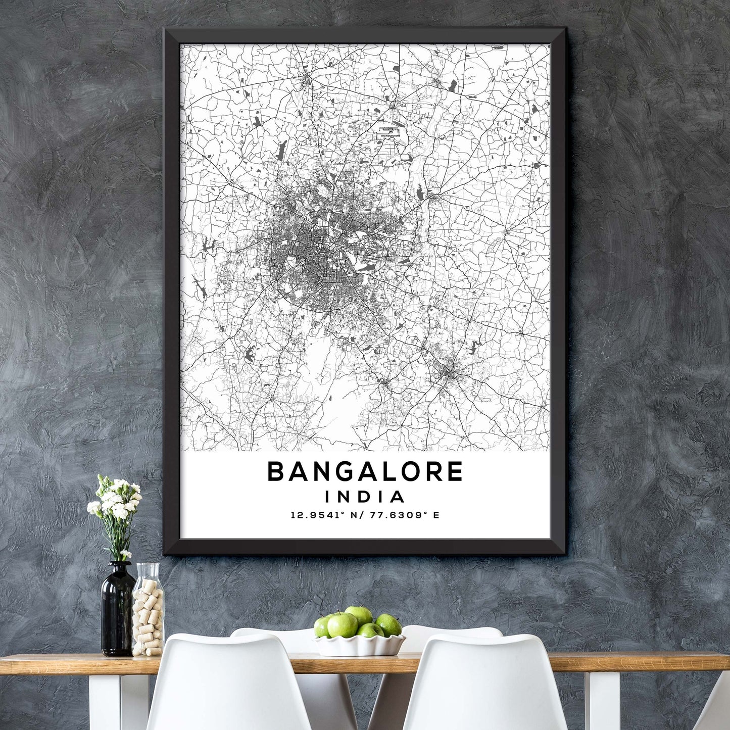 Bangalore, India Map Print