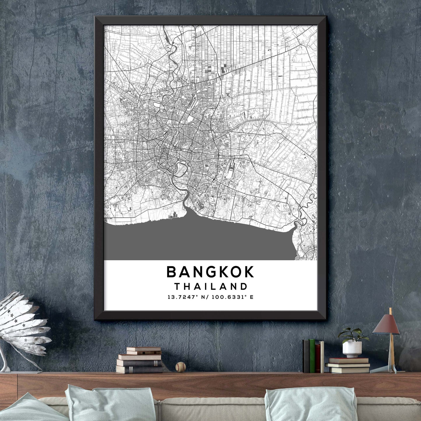 Bangkok, Thailand Map Print