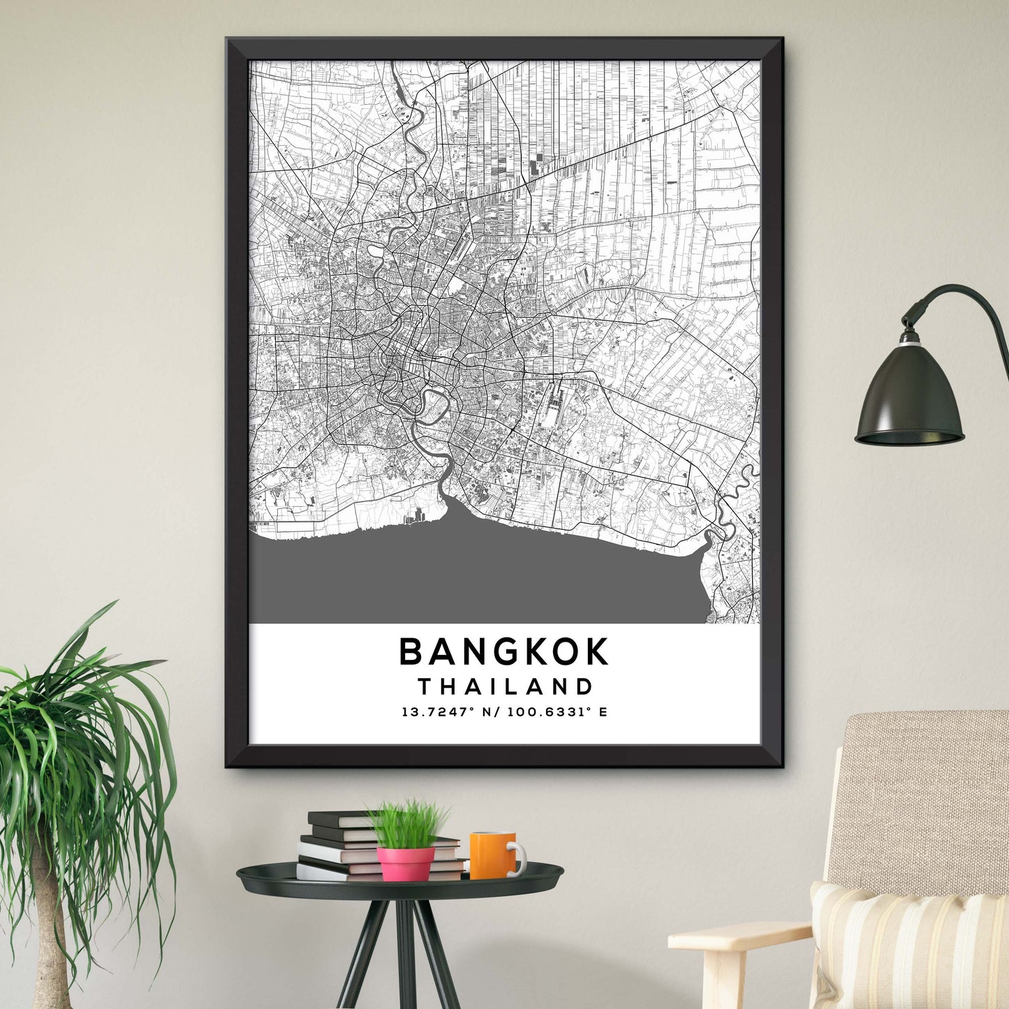 Bangkok, Thailand Map Print