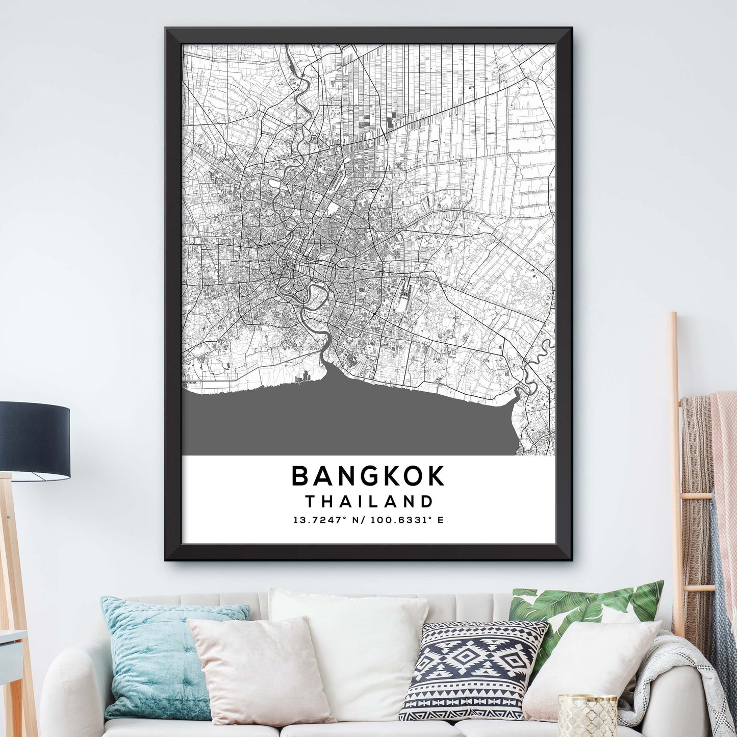 Bangkok, Thailand Map Print