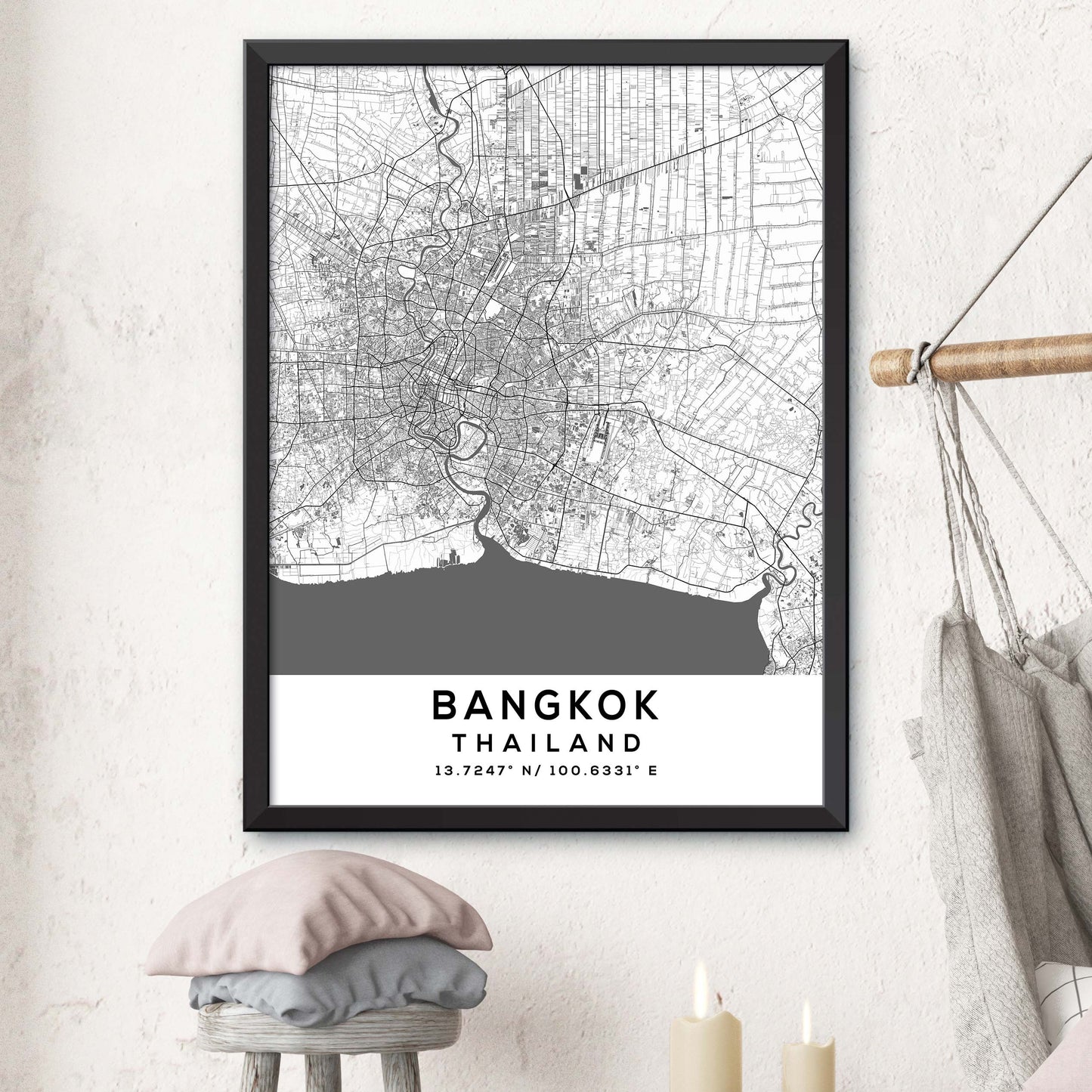 Bangkok, Thailand Map Print