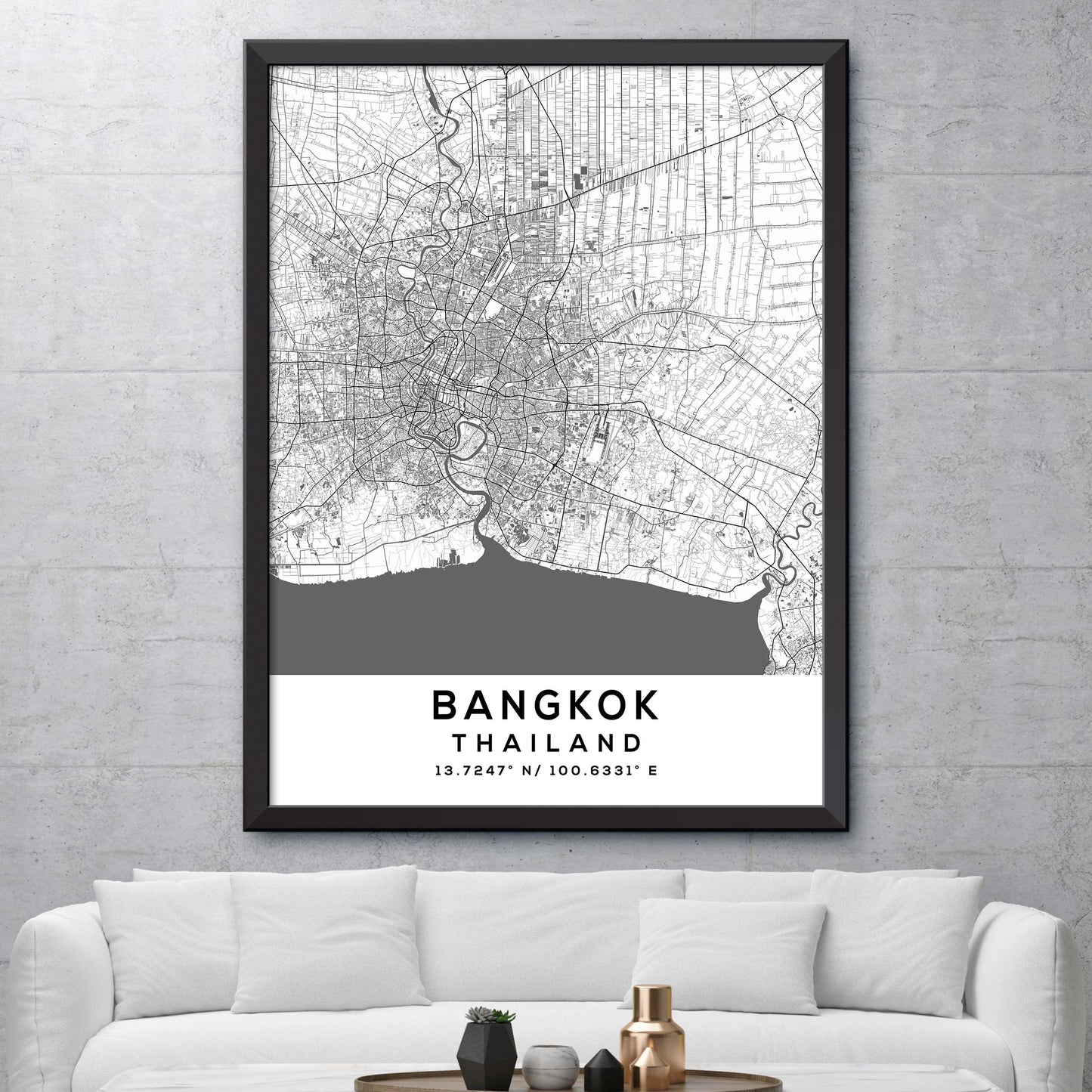 Bangkok, Thailand Map Print