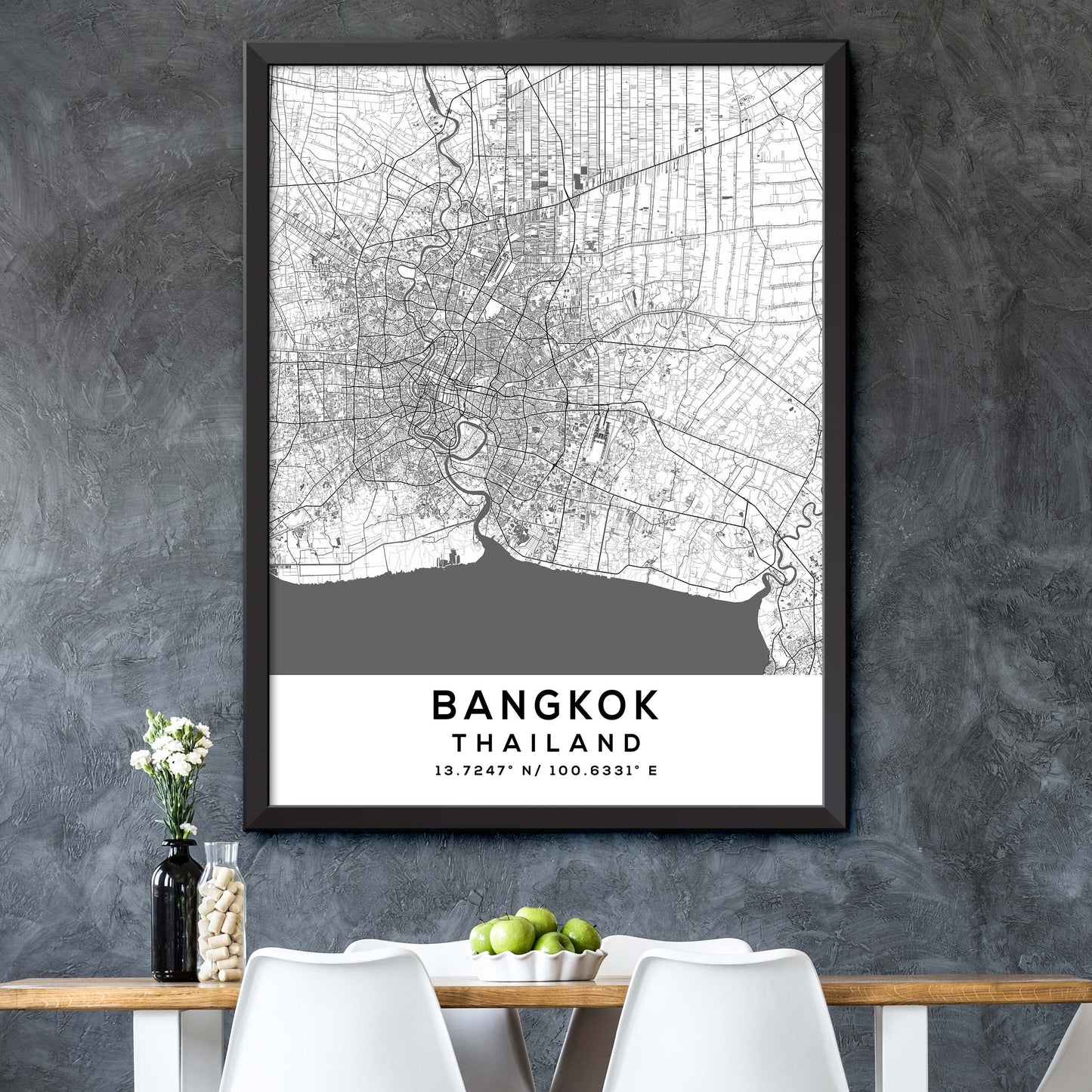 Bangkok, Thailand Map Print