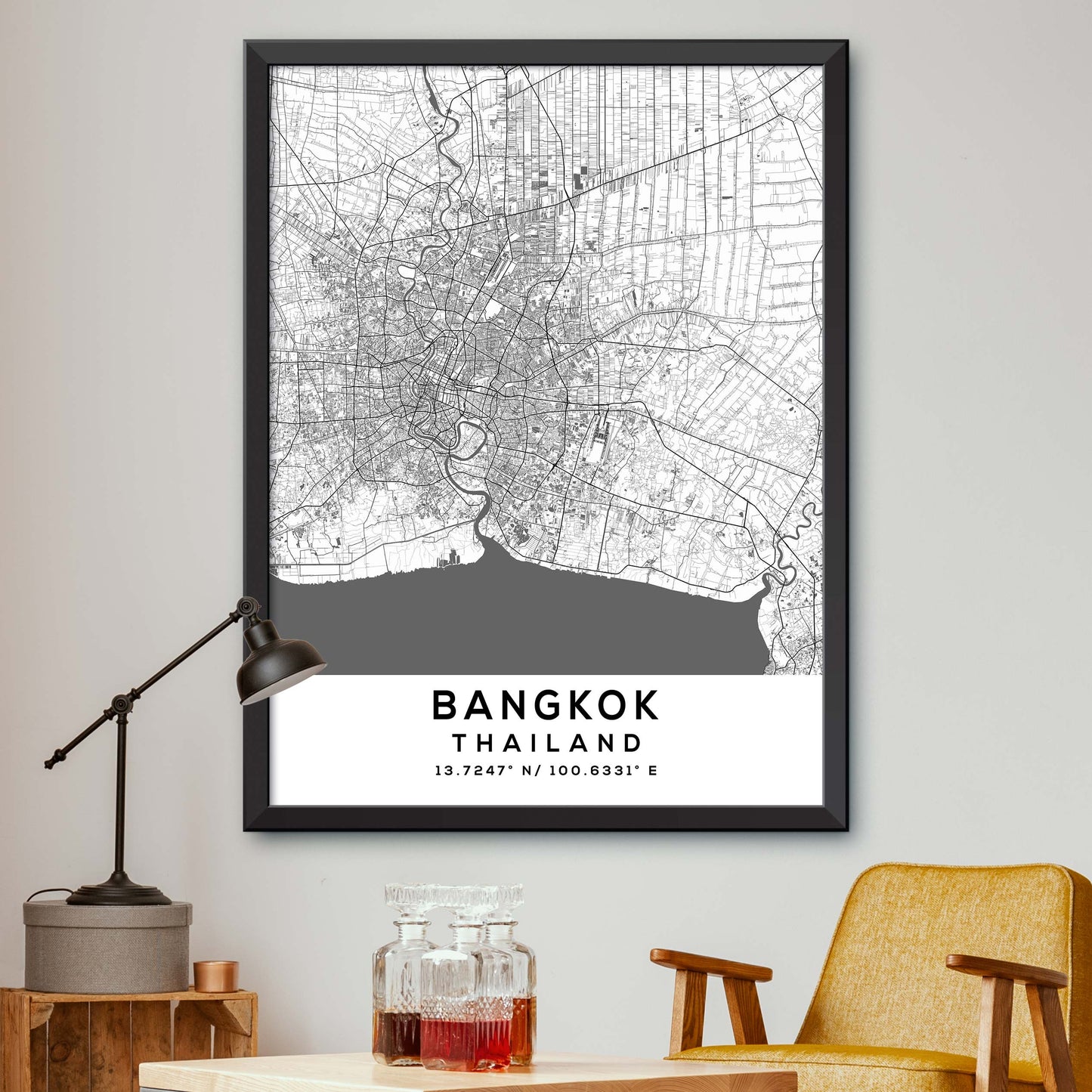 Bangkok, Thailand Map Print