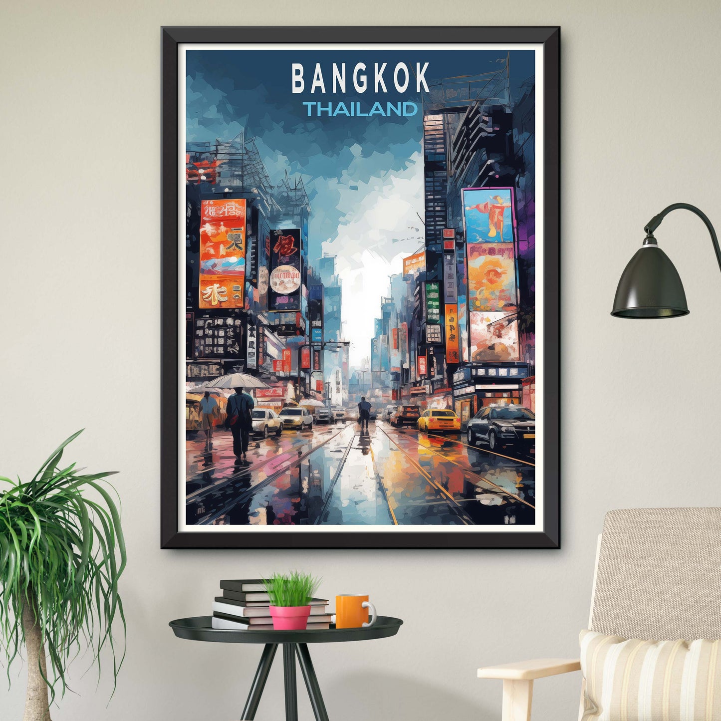 Bangkok Thailand Illustration Travel Poster