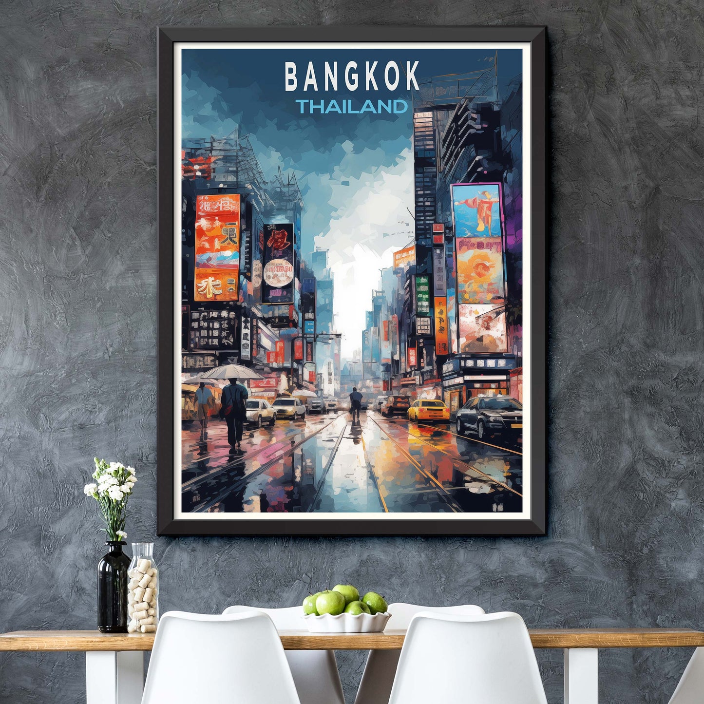 Bangkok Thailand Illustration Travel Poster