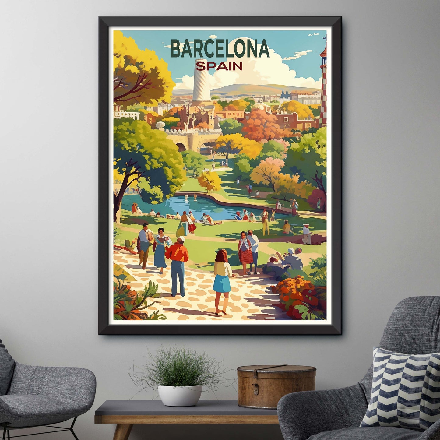 Barcelona Travel Print Wall Art