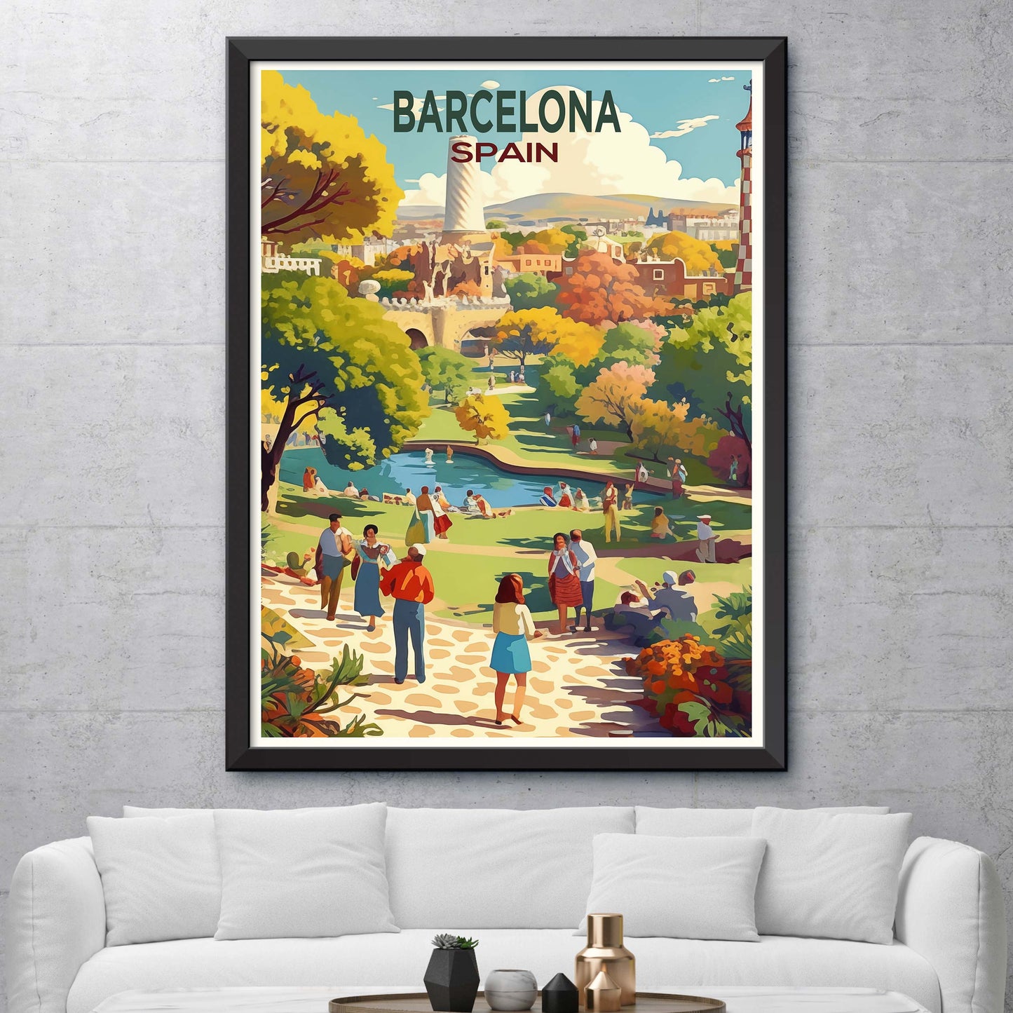 Barcelona Travel Print Wall Art