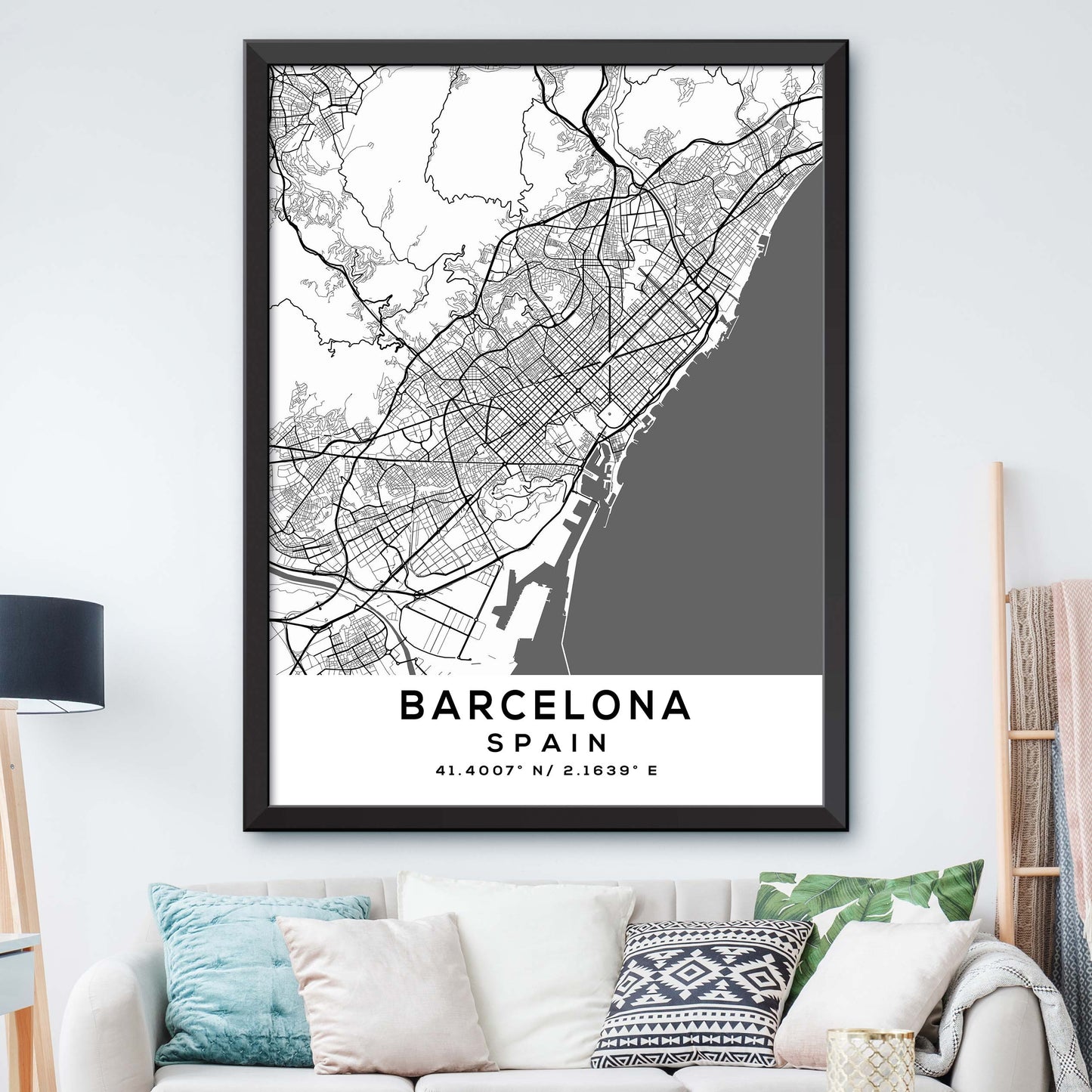 Barcelona, Spain Map Print