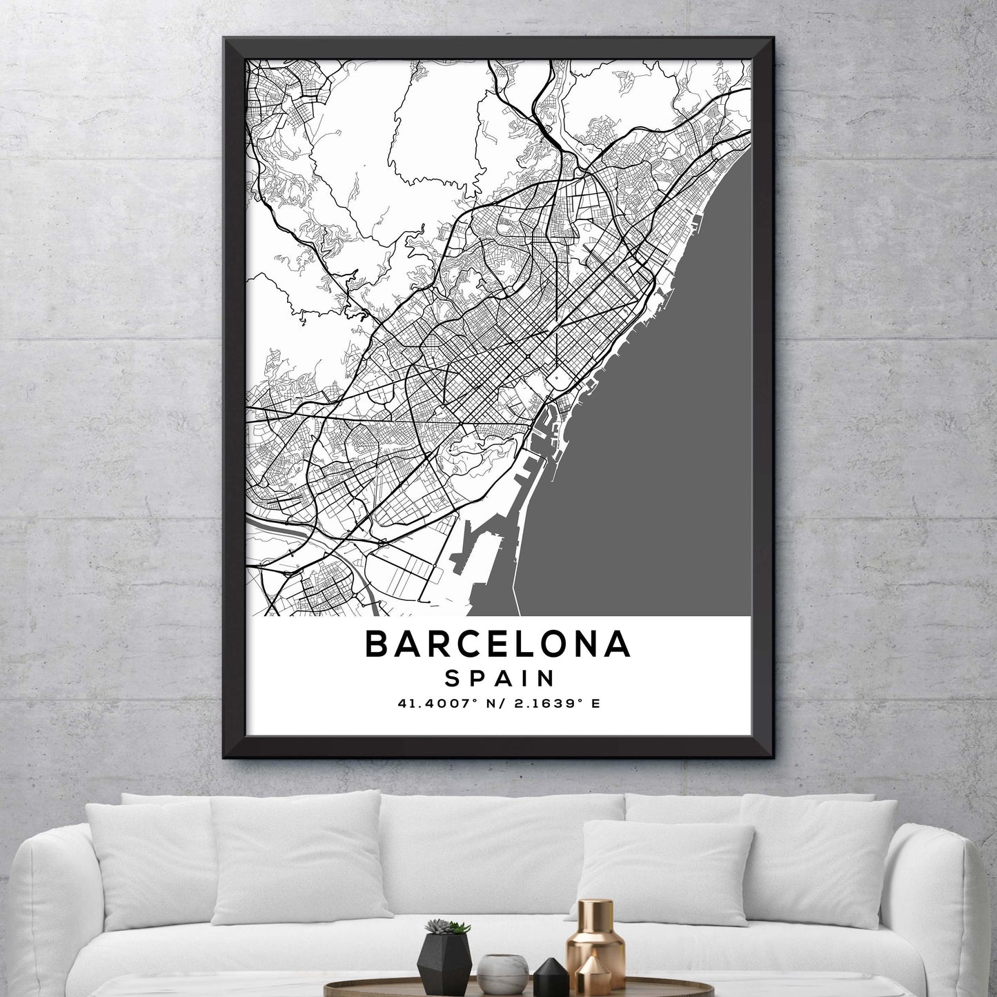 Barcelona, Spain Map Print