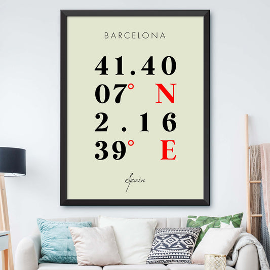 Barcelona Coordinate Map