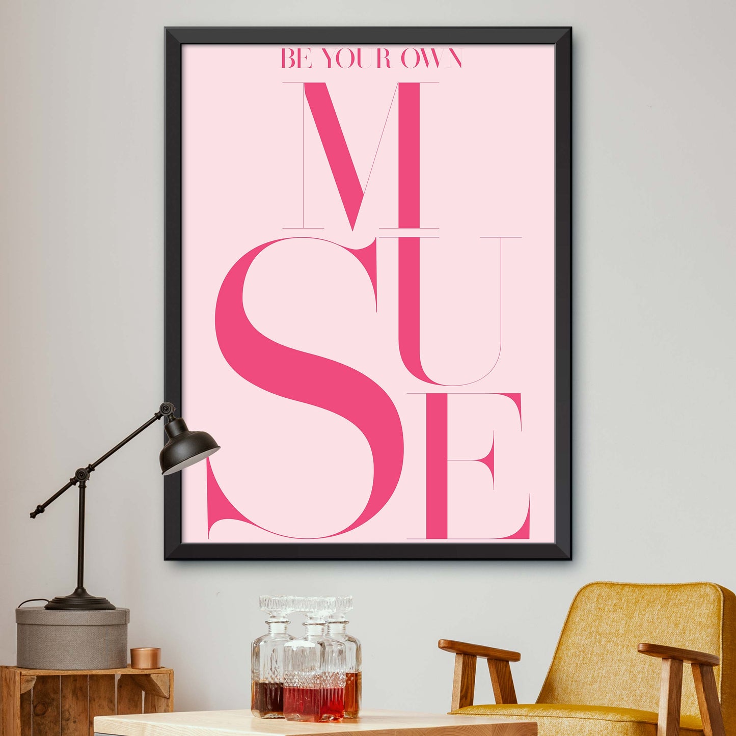 Pink Be Your Own Muse Print